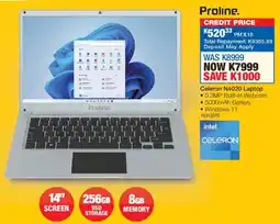 OK Furniture Proline Celeron N4020 Laptop offer