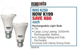 OK Furniture Magneto Rechargeable Light Bulb offer