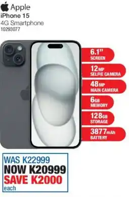 OK Furniture Apple iPhone 15 4G Smartphone offer