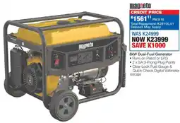OK Furniture Magneto 6kW Dual-Fuel Generator offer