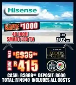 Lewis Hisense 40 inch smart led tv offer