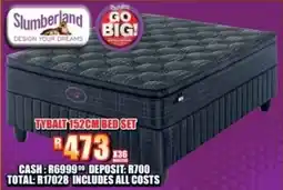 Lewis Slumberland tybalt 152cm bed set offer