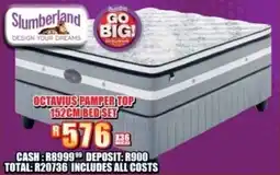 Lewis Slumberland octavius pampertop 152cm bed set offer