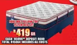 Lewis Juke mk2 pillow top 152cm bed set offer