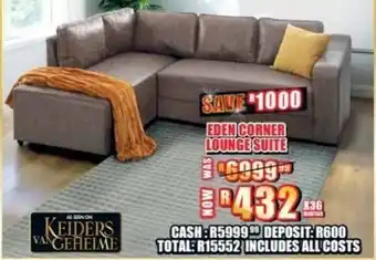 Lewis Eden corner lounge suite offer