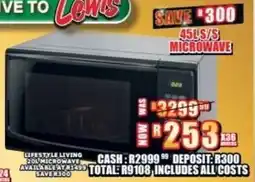 Lewis Lifestyle living microwave offer