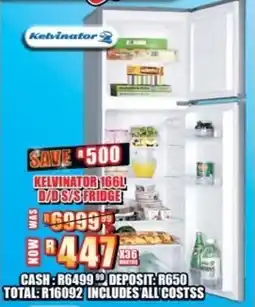 Lewis Kelvinator double door fridge offer