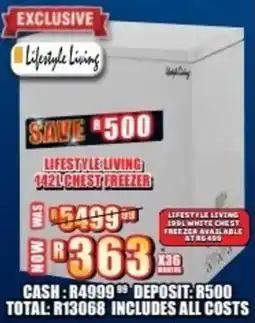 Lewis Lifestyle living chest freezer offer