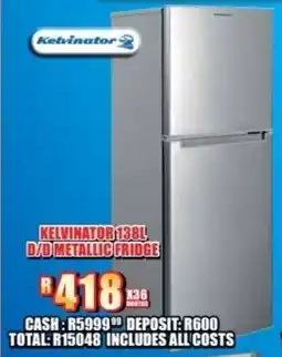 Lewis Kelvinator double door metallic fridge offer
