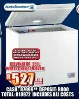 Lewis Kelvinator white chest freezer offer