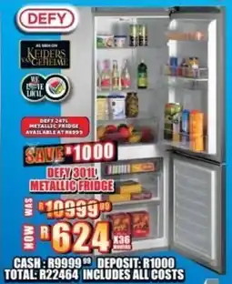 Lewis Defy metallic fridge offer
