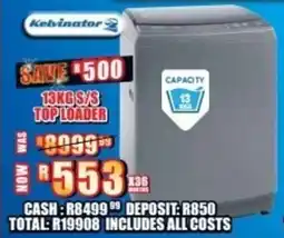 Lewis Kelvinator s/s top loader offer