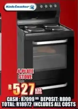 Lewis Kelvinator 4-plate stove offer