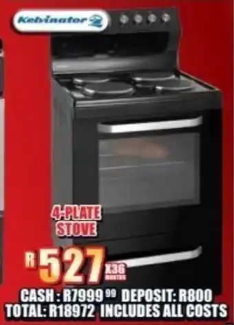 Lewis Kelvinator 4-plate stove offer