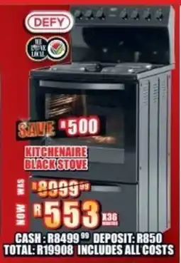 Lewis Defy kitchenaire black stove offer