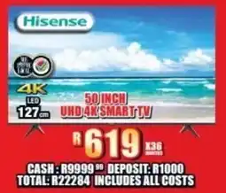 Lewis Hisense 50 inch uhd 4k smart tv offer