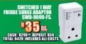 Lewis Switched 1 way fridge surge adaptor offer