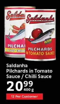 Oxford Freshmarket Saldanha Pilchards in Tomato Sauce/ Chilli Sauce offer