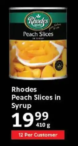 Oxford Freshmarket Rhodes Peach Slices in Syrup offer