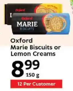 Oxford Freshmarket Oxford Marie Biscuits or Lemon Creams offer