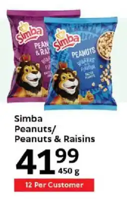 Oxford Freshmarket Simba Peanuts/ Peanuts & Raisins offer