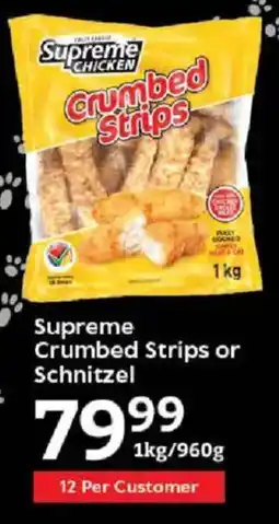 Oxford Freshmarket Supreme Crumbed Strips or Schnitzel offer