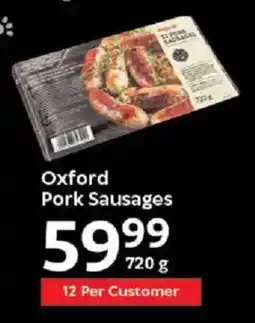Oxford Freshmarket Oxford Pork Sausages offer
