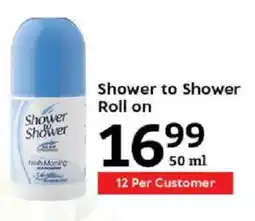 Oxford Freshmarket Shower to Shower Roll on offer
