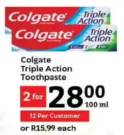 Oxford Freshmarket Colgate Triple Action Toothpaste offer