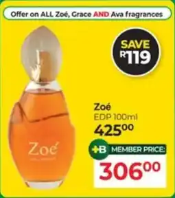 Dis-Chem Zoe EDP offer