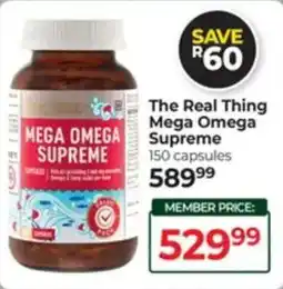 Dis-Chem The Real Thing Mega Omega Supreme offer