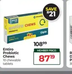 Dis-Chem Entiro Probiotic Chews offer