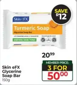 Dis-Chem Skin eFX Glycerine Soap Bar offer