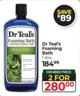 Dis-Chem Dr Teal's Foaming Bath offer