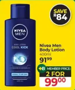 Dis-Chem Nivea Men Body Lotion offer