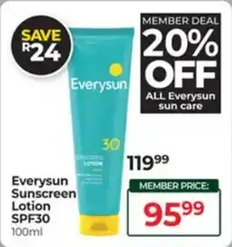 Dis-Chem Everysun Sunscreen Lotion SPF30 offer
