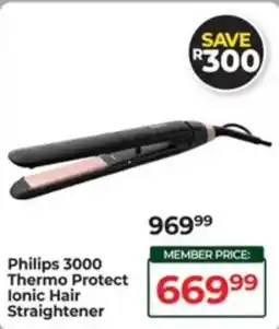 Dis-Chem Philips 3000 Thermo Protect Ionic Hair Straightener offer