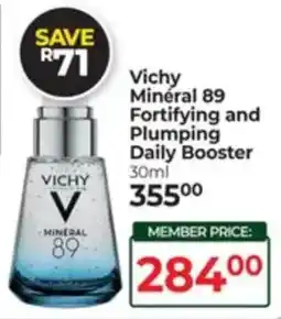 Dis-Chem Vichy Mineral 89 Fortifying and Plumping Daily Booster offer