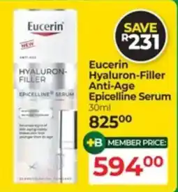 Dis-Chem Eucerin Hyaluron-Filler Anti-Age Epicelline Serum offer