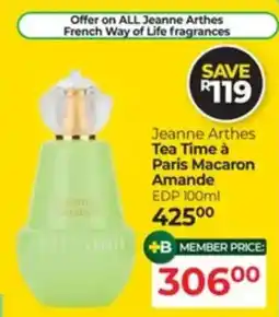 Dis-Chem Jeanne Arthes Tea Time a Paris Macaron Amande offer