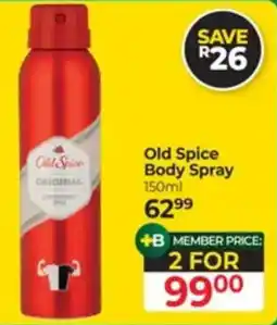 Dis-Chem Old Spice Body Spray offer