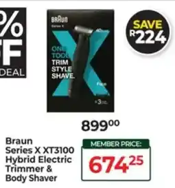 Dis-Chem Braun Series X XT3100 Hybrid Electric Trimmer & Body Shaver offer