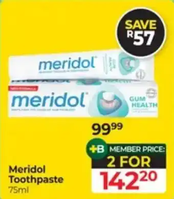 Dis-Chem Meridol Toothpaste offer