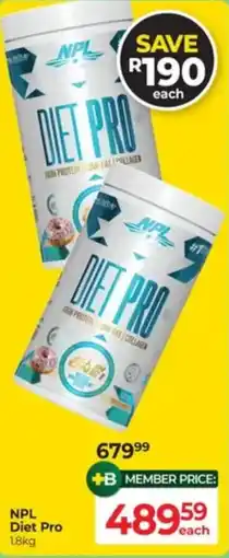 Dis-Chem NPL Diet Pro offer