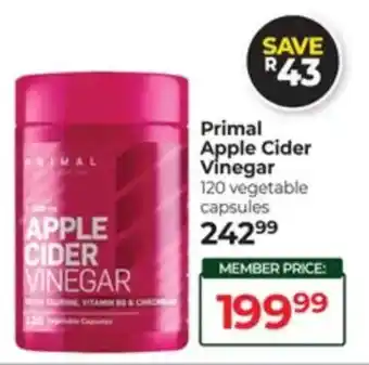 Dis-Chem Primal Apple Cider Vinegar offer
