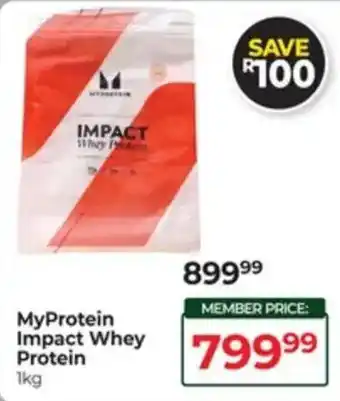 Dis-Chem MyProtein Impact Whey Protein offer