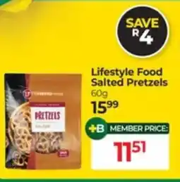 Dis-Chem Lifestyle Food Salted Pretzels offer