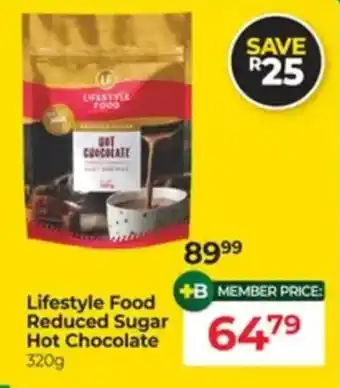 Dis-Chem Lifestyle Food Reduced Sugar Hot Chocolate offer