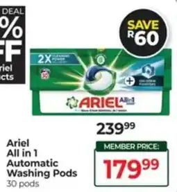 Dis-Chem Ariel All in 1 Automatic Washing Pods offer