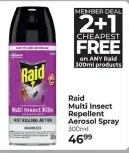 Dis-Chem Raid Multi Insect Repellent Aerosol Spray offer